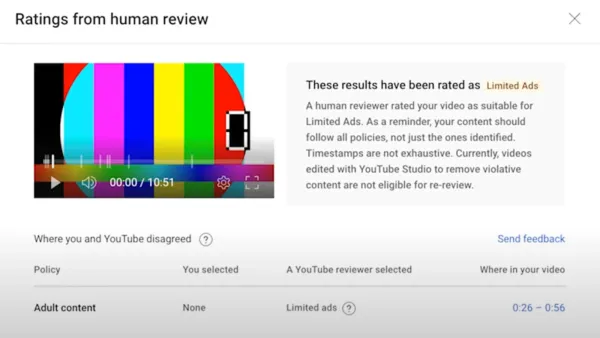 YouTube enhances transparency in Yellow Icon appeals with timestamp feedback