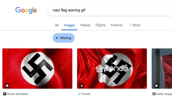 Google investigating issue with Flag GIF search results leading to nazi imagery