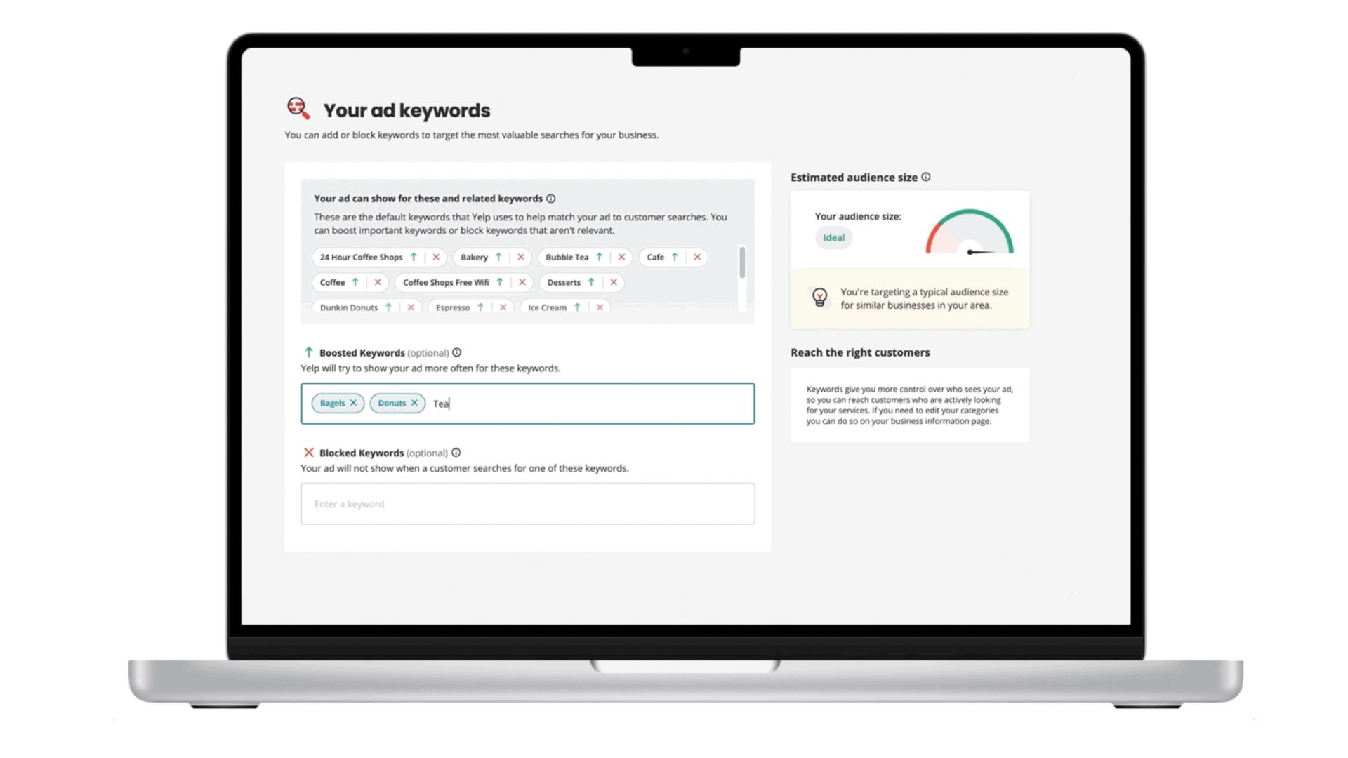 Yelp launches keyword targeting