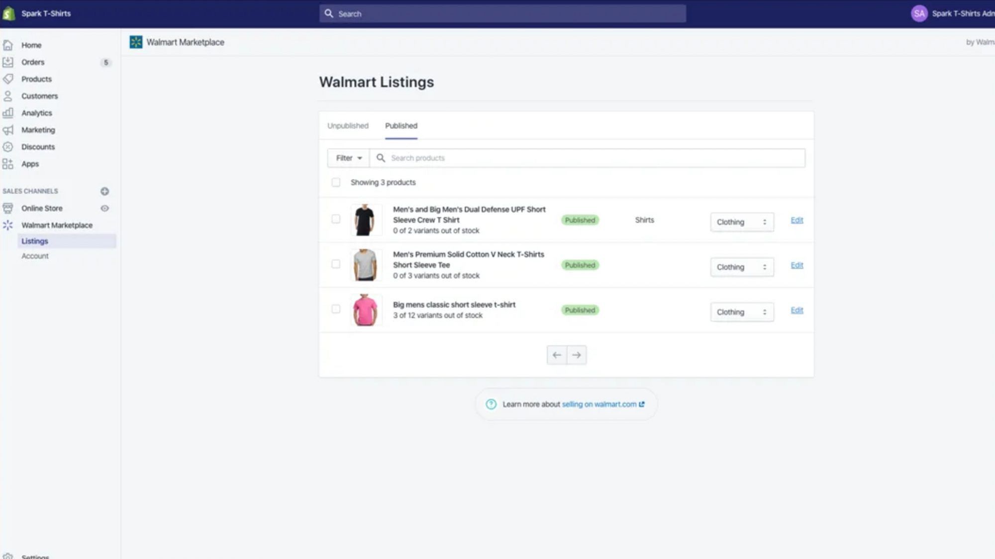Shopify merchants able to sell their products on Walmart.com, starting today