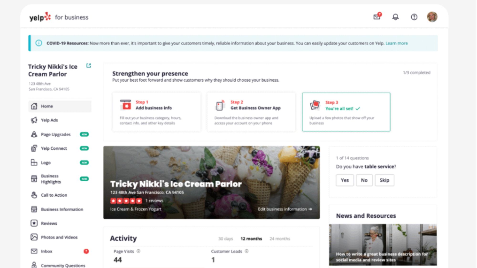 Yelp launches a new user interface for business owners