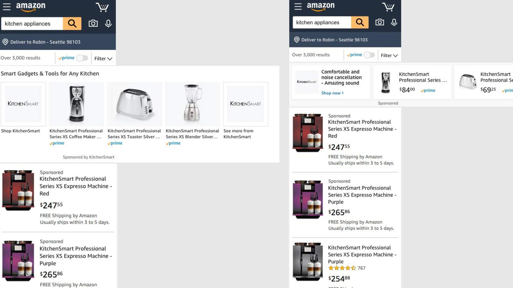 Amazon increases the height of Sponsored Brands ads on mobile