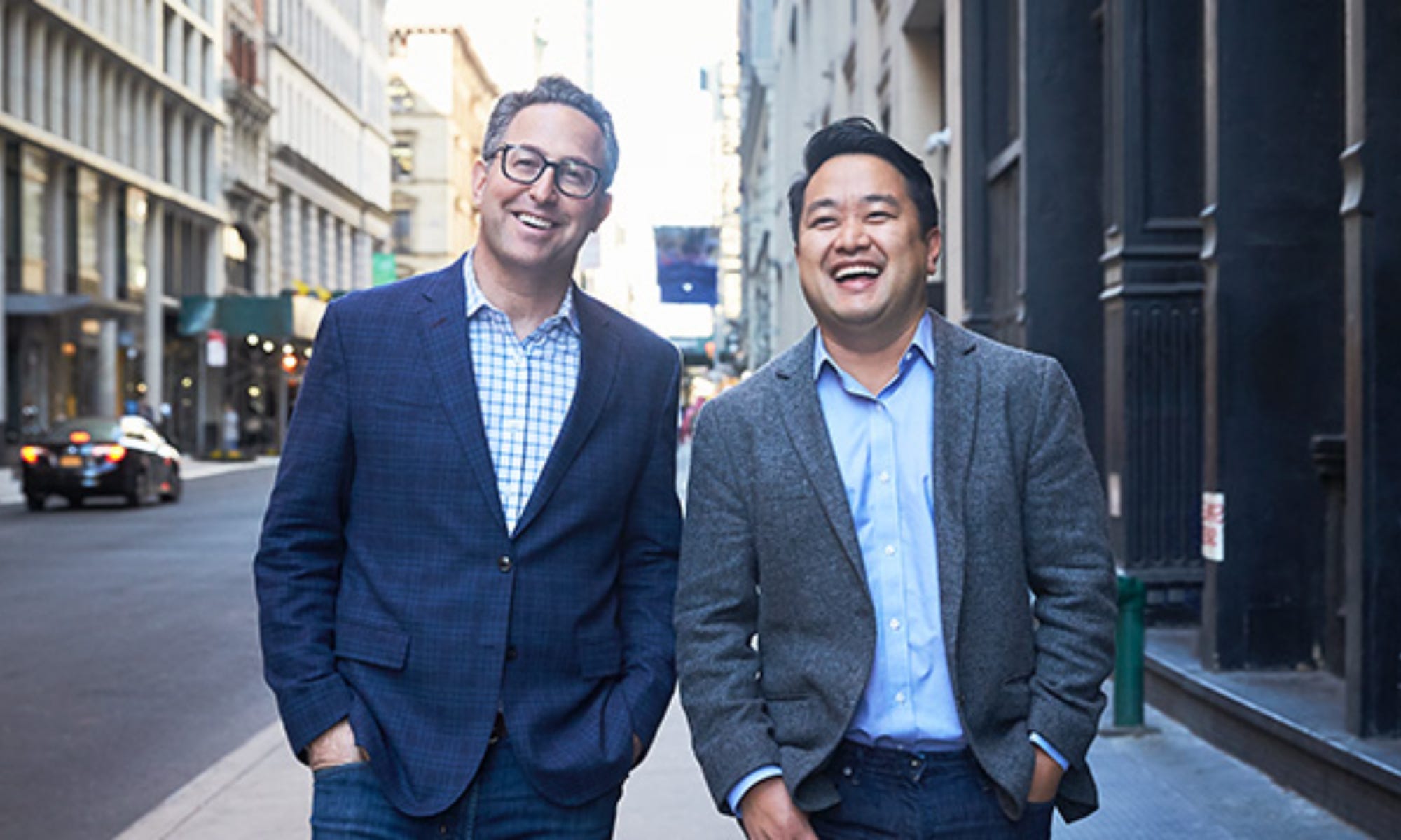 Foursquare CEO Jeff Glueck, with David Shim, former CEO of Placed, now President of Foursquare, in NYC