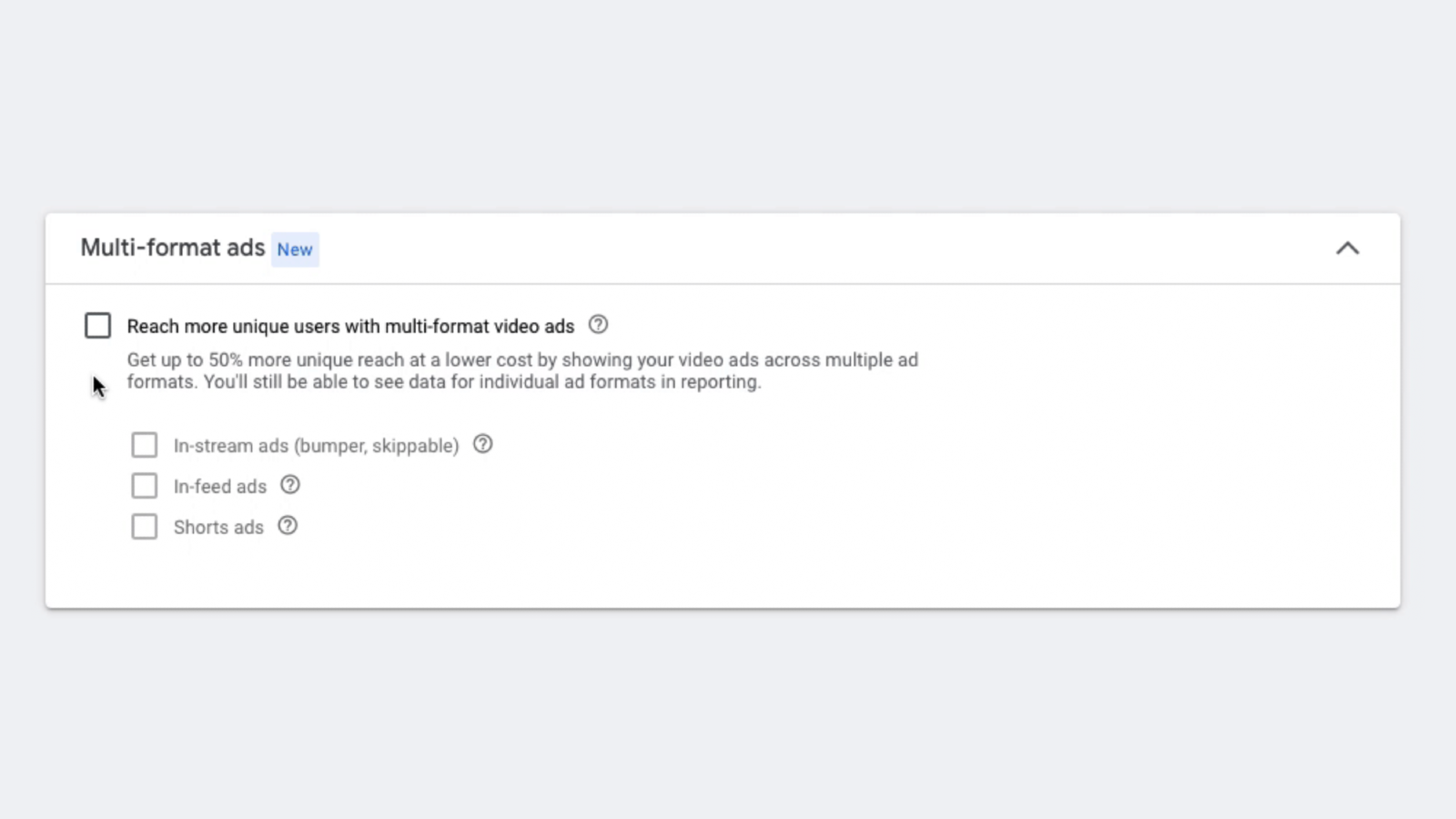 Video Reach Campaigns (VRC) for Efficient Reach now reach YouTube in-feed and YouTube Shorts