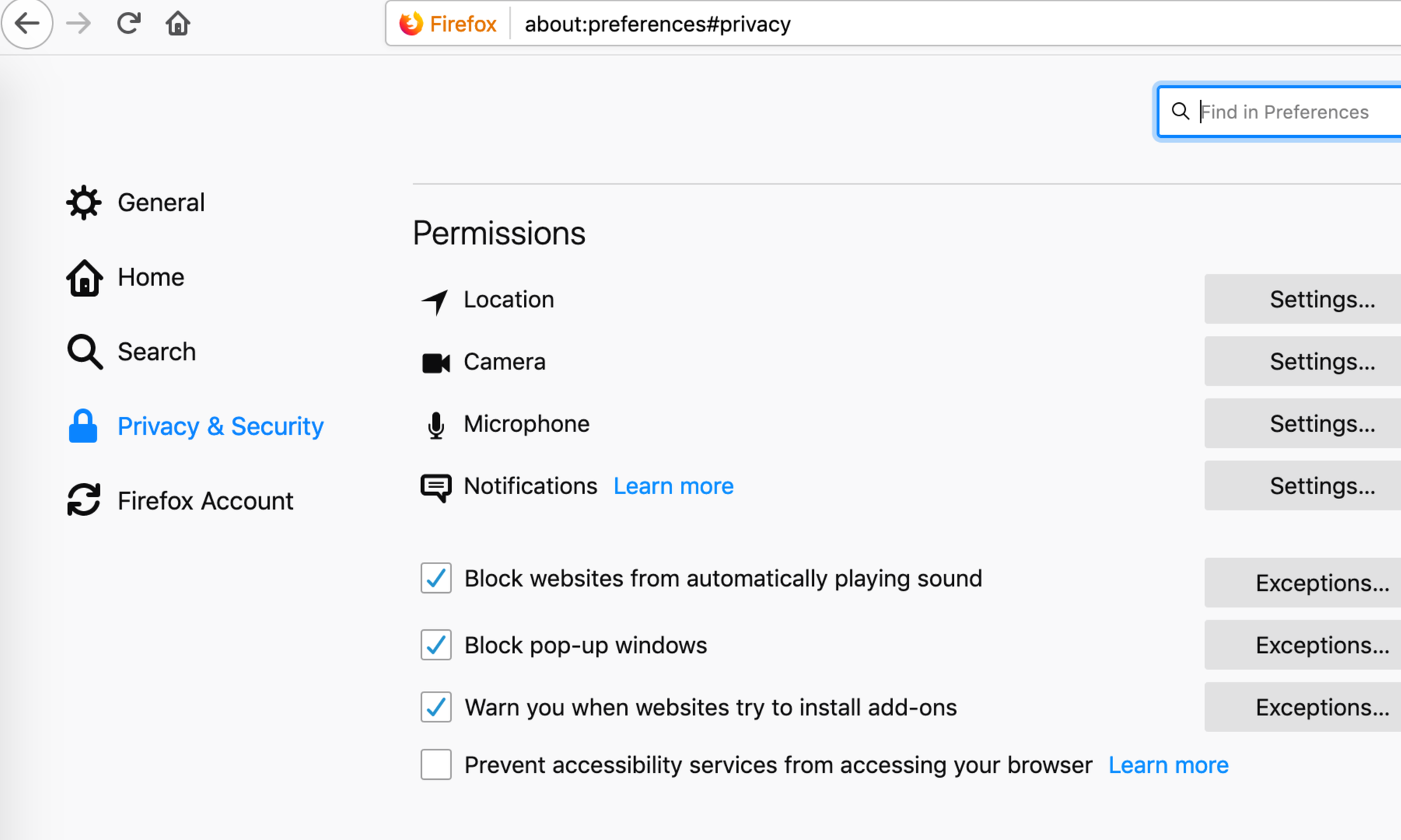 New feature on Firefox automatically blocks autoplay audible videos