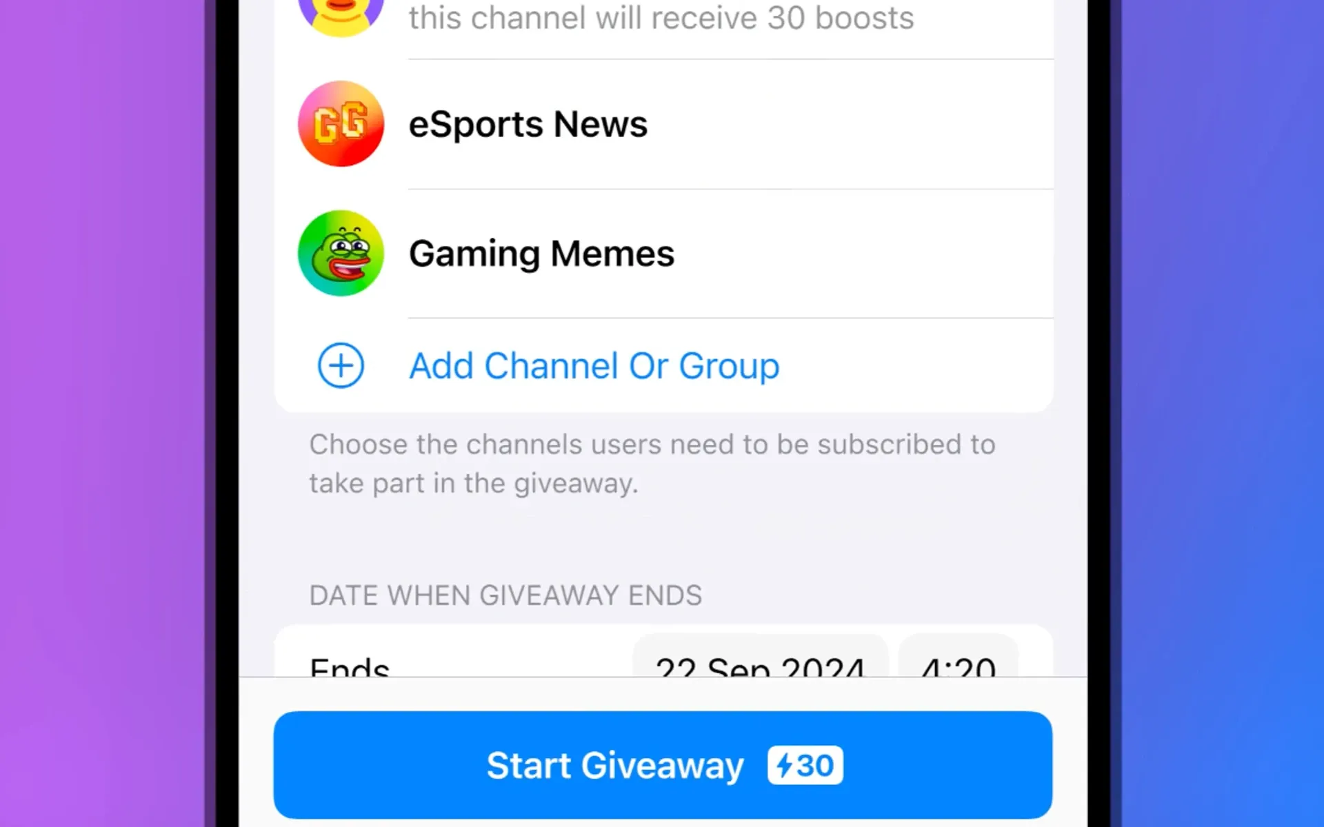 Telegram Star Giveaways