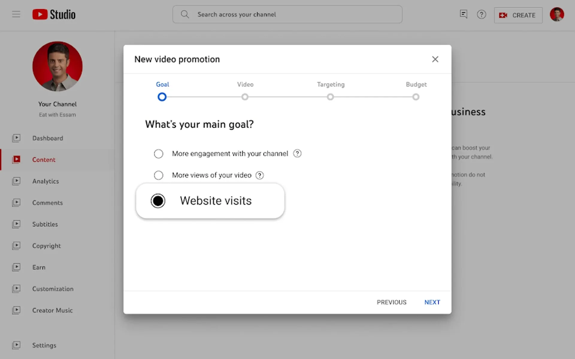 YouTube enhances Promotion Tools with new website visits goal