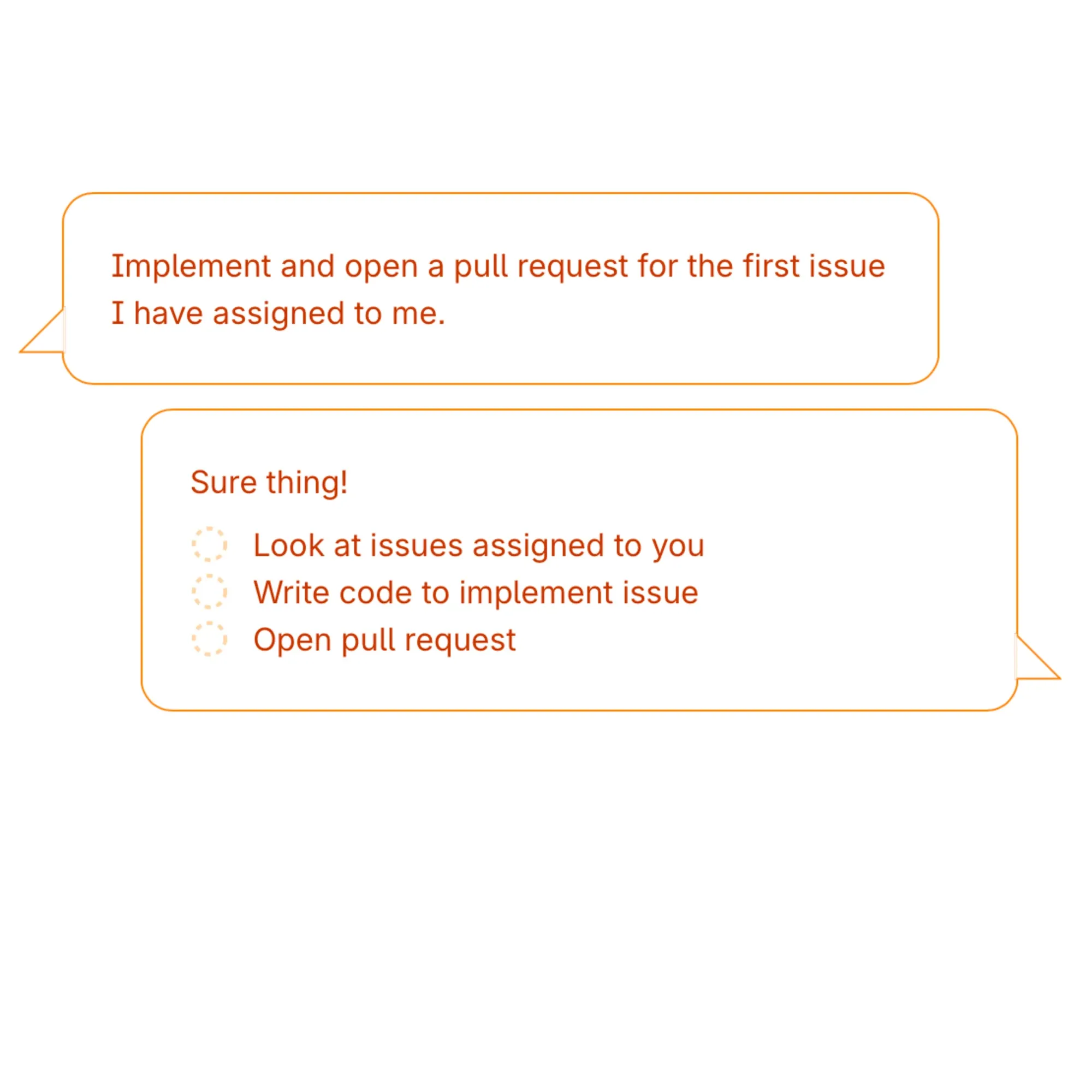 AI agent conversation demonstrating Cloudflare's agent capabilities performing GitHub workflow automation tasks