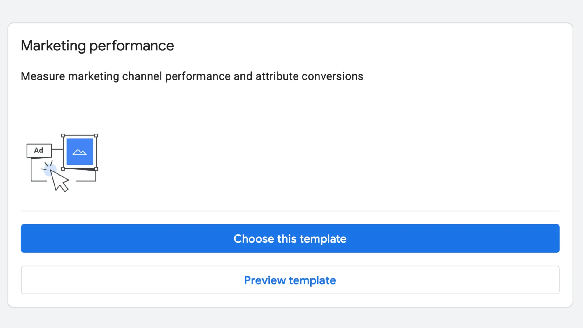 The Google Analytics 4 marketing performance template offers channel tracking and conversion attribution for data-driven marketers.