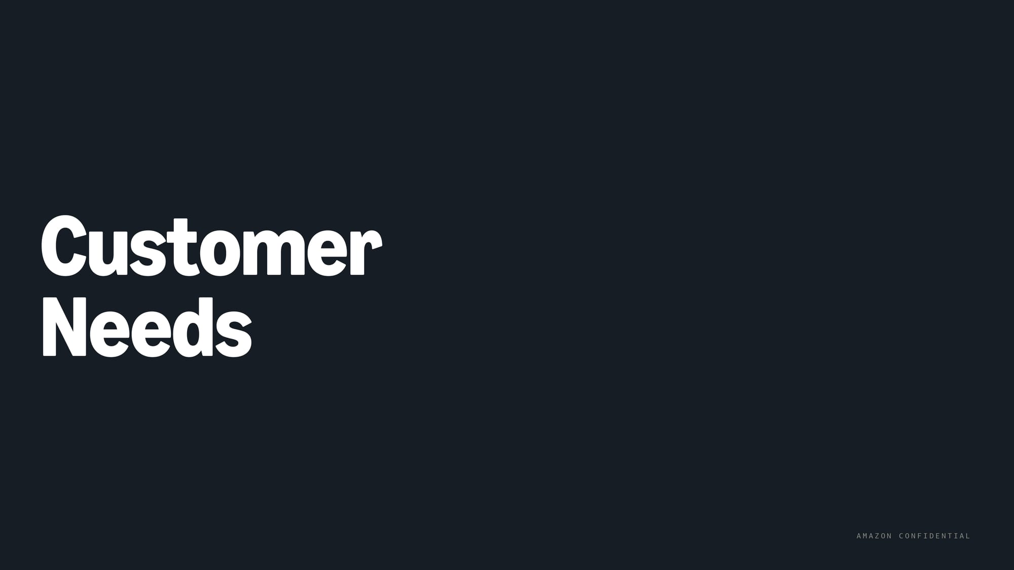Customer needs section highlighting Amazon DSP onboarding and training support requirements