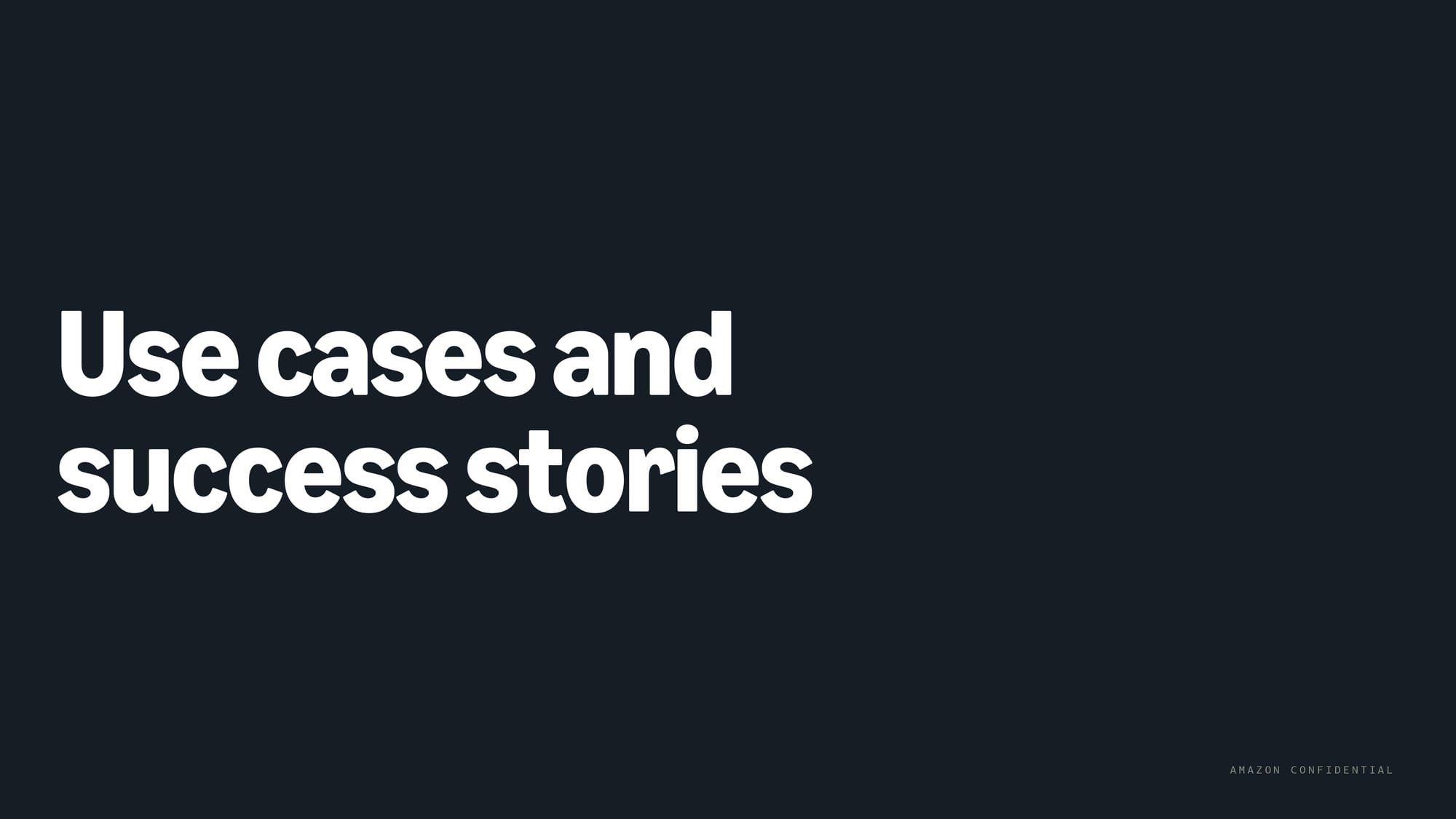 Use cases and success stories section header for Amazon ad tech activation partner examples