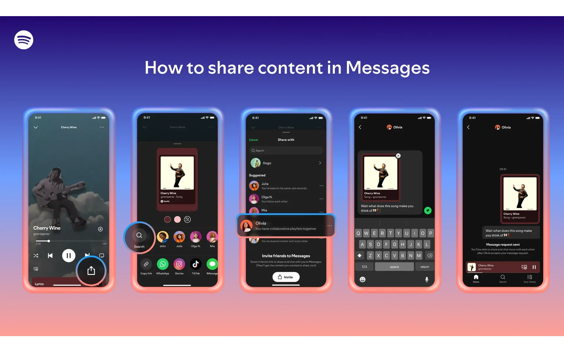 Spotify introduces Messages for content sharing among friends and family
