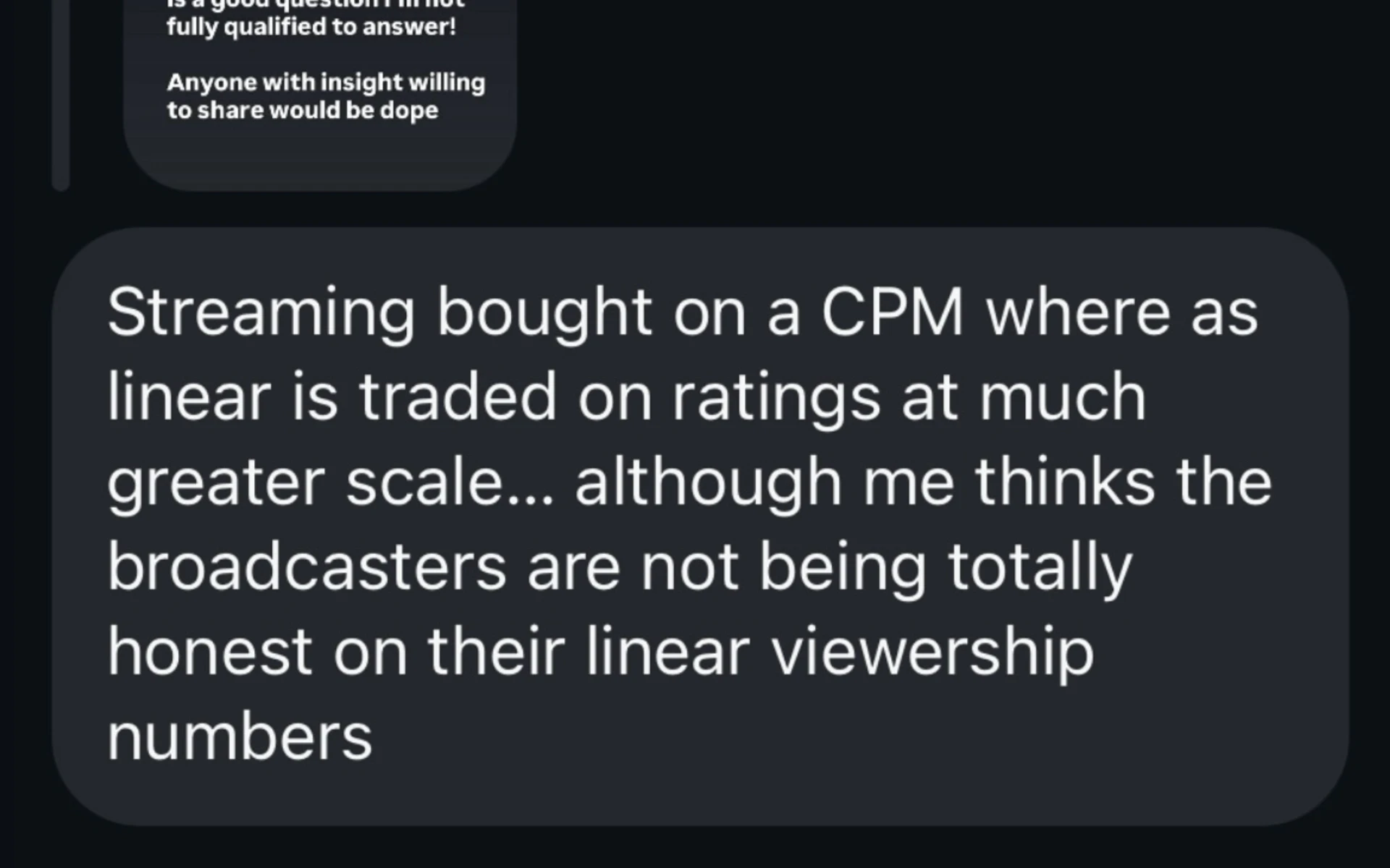 Marketing expert questions linear TV pricing transparency amid streaming vs broadcast debate