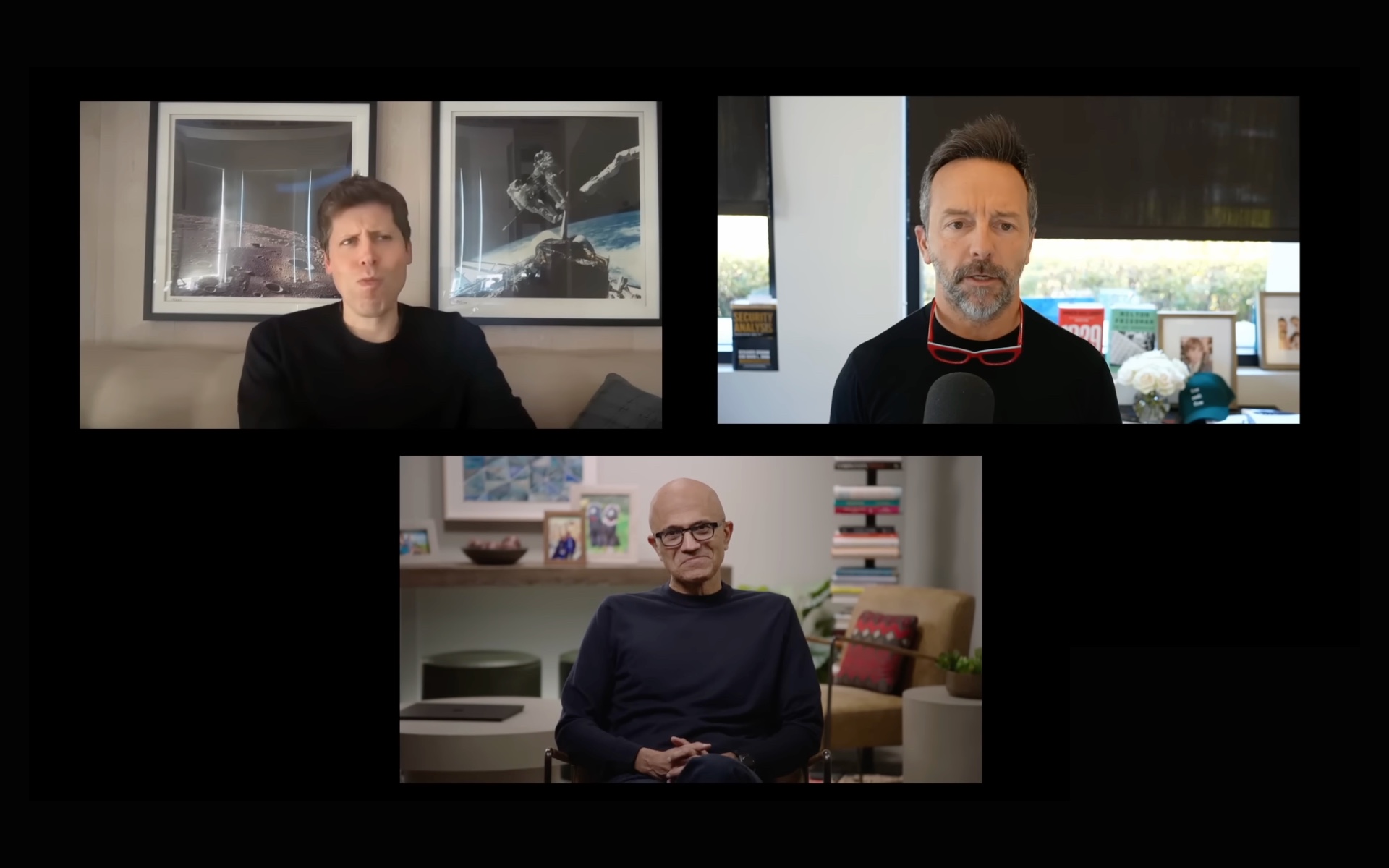 Sam Altman deflects funding questions on BG2 podcast with Nadella and Gerstner