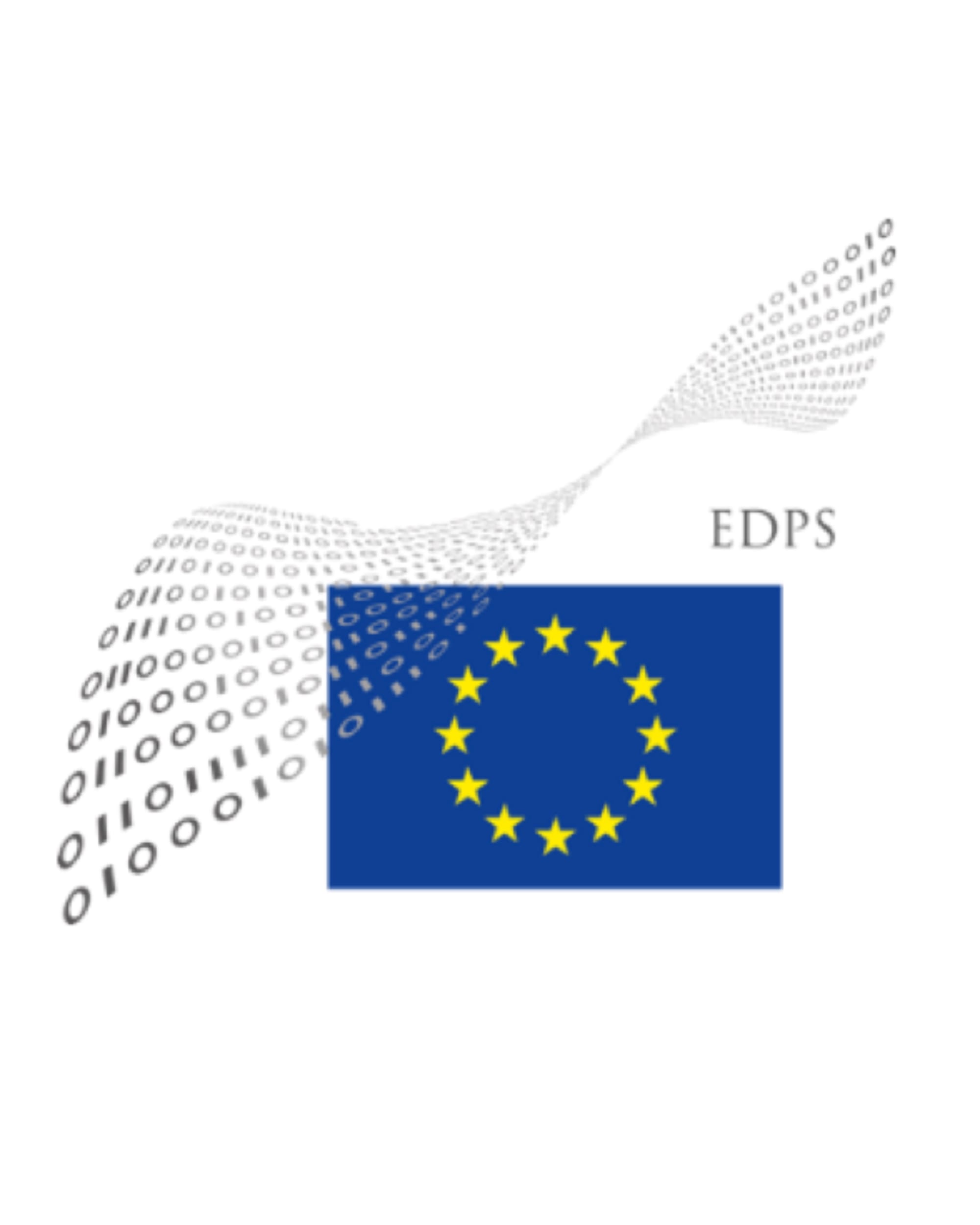 European Data Protection Supervisor logo with EU flag and binary code pattern representing data governance