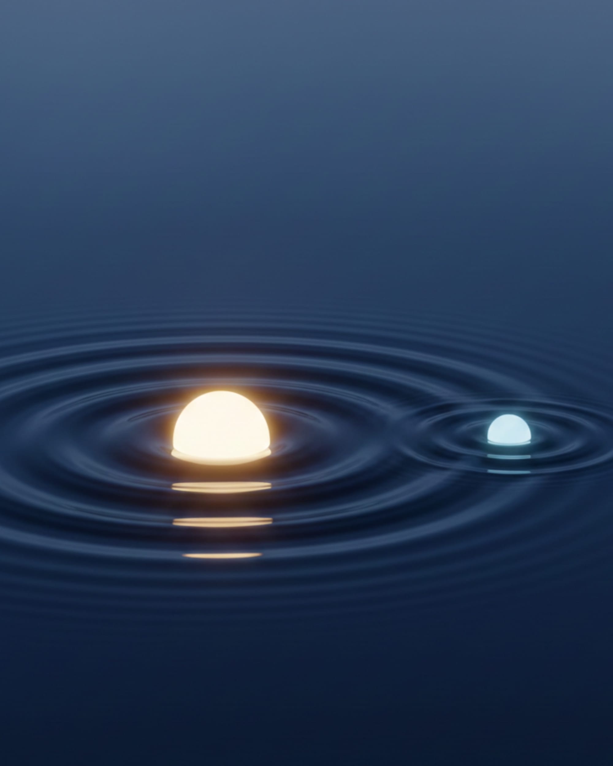 Advertising frequency diminishing returns visualized through ripple effect data representation