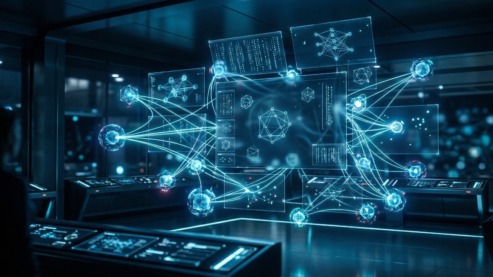 Kochava StationOne agentic ad nodes connected via IAB Tech Lab MCP protocol network.