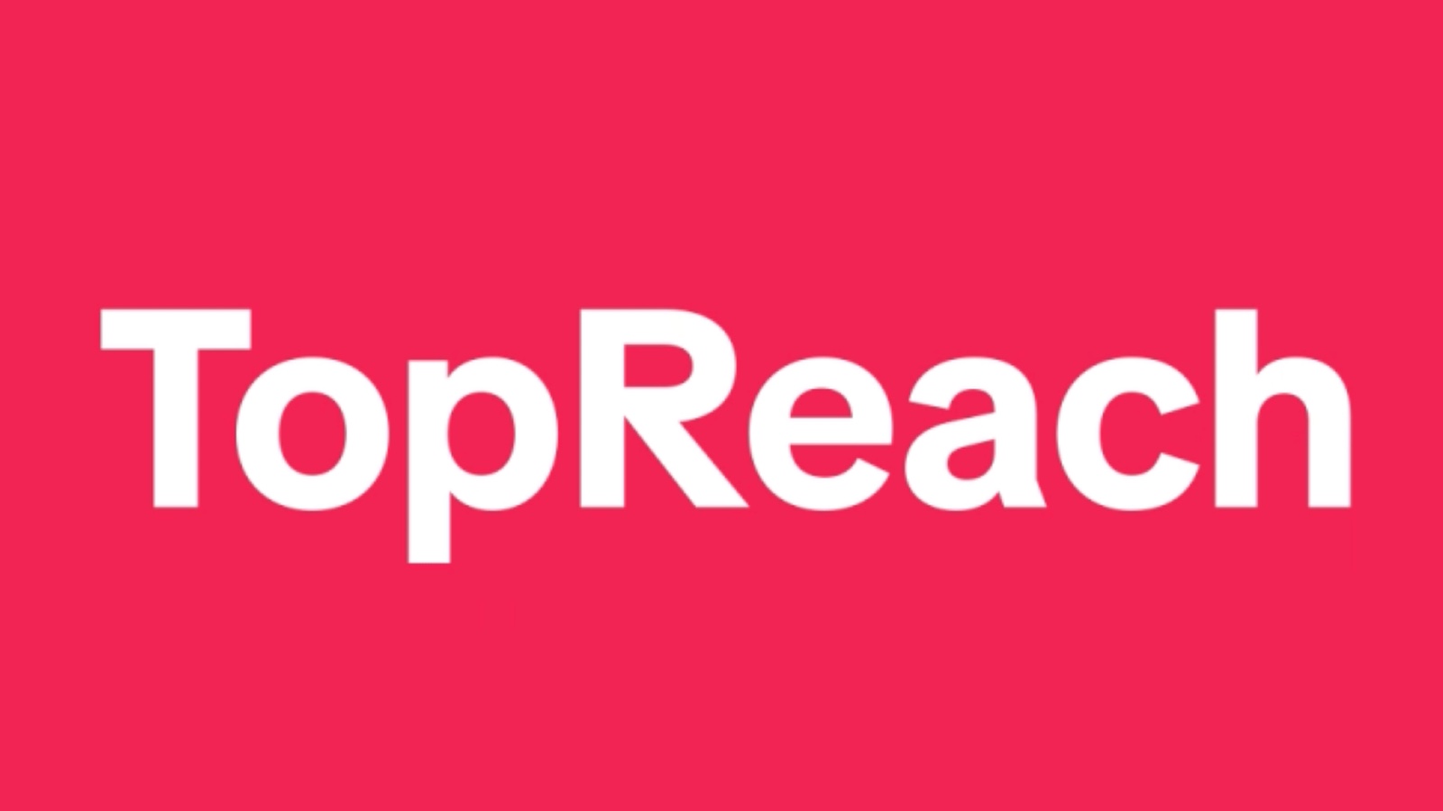 TikTok TopReach logo on red background, combining TopView and TopFeed ad placements.