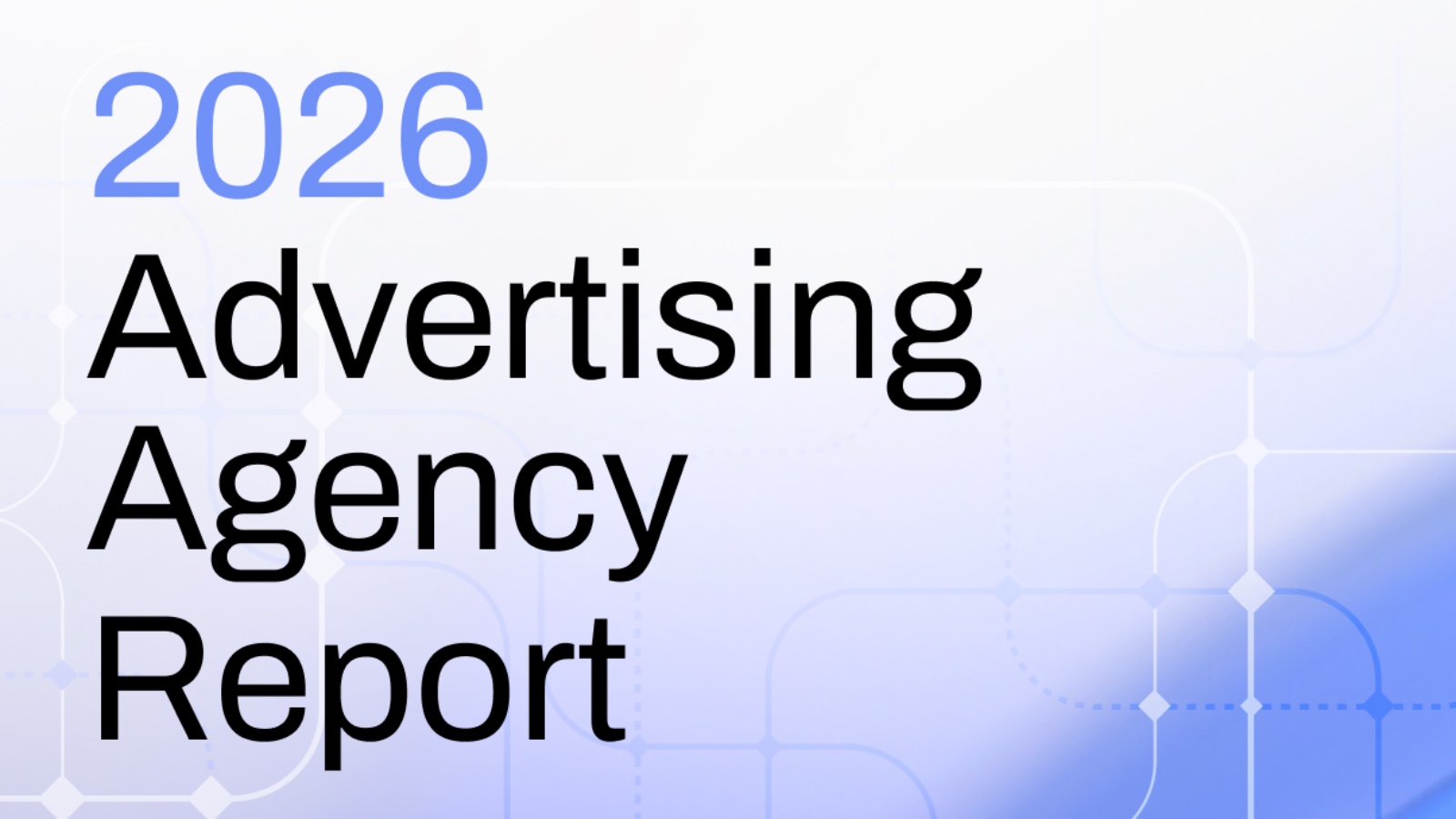 Basis 2026 Advertising Agency Report cover showing industry at a crossroads