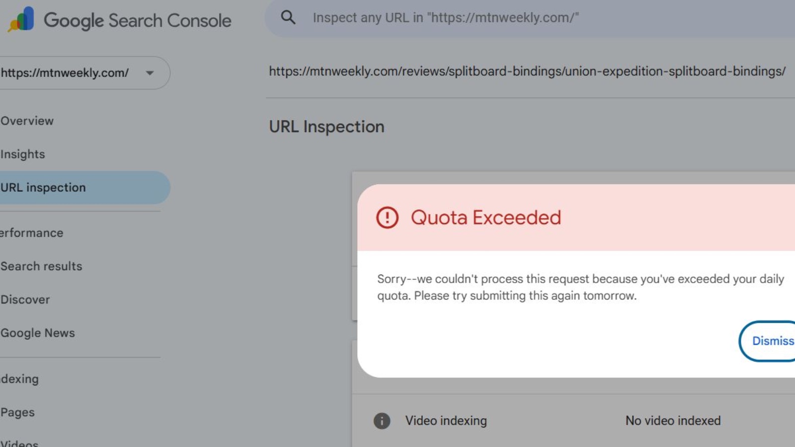 Google Search Console quota blocks expert behind 1,192 technical audits