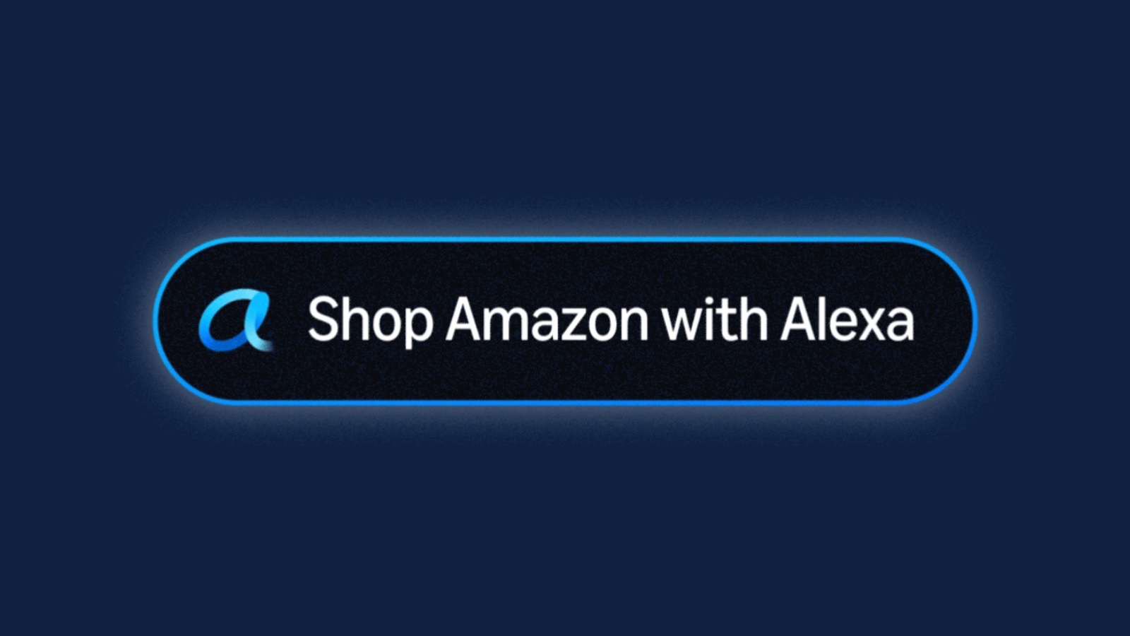 Shop Amazon with Alexa branding button for the Alexa for Shopping AI assistant launch