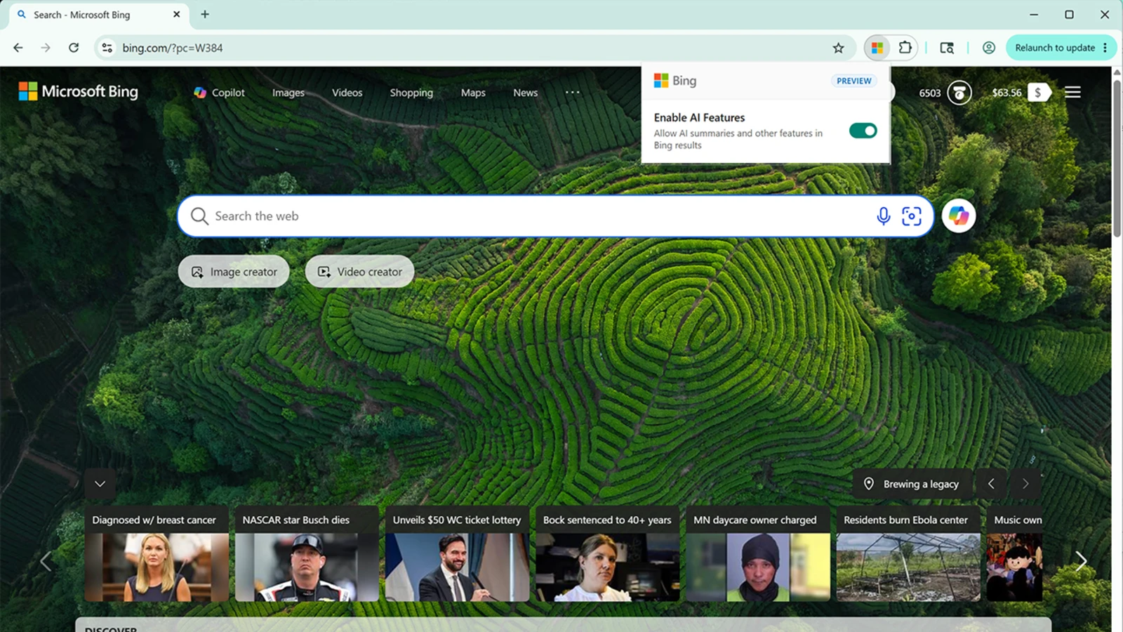 Bing now lets you turn off AI search results with one click
