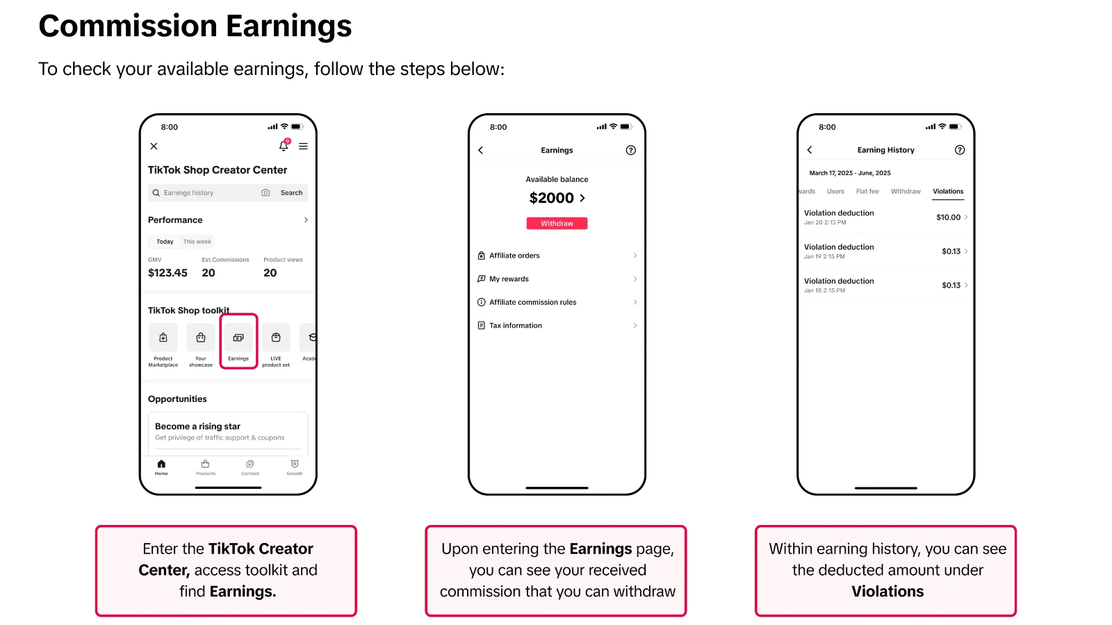 TikTok Shop creator enforcement: bans, frozen pay, and a 90-day violation