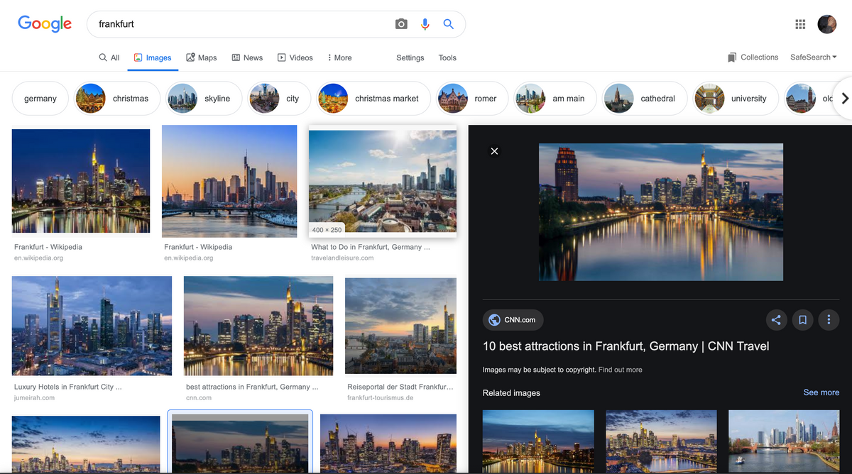 Google adds a preview box on image search results