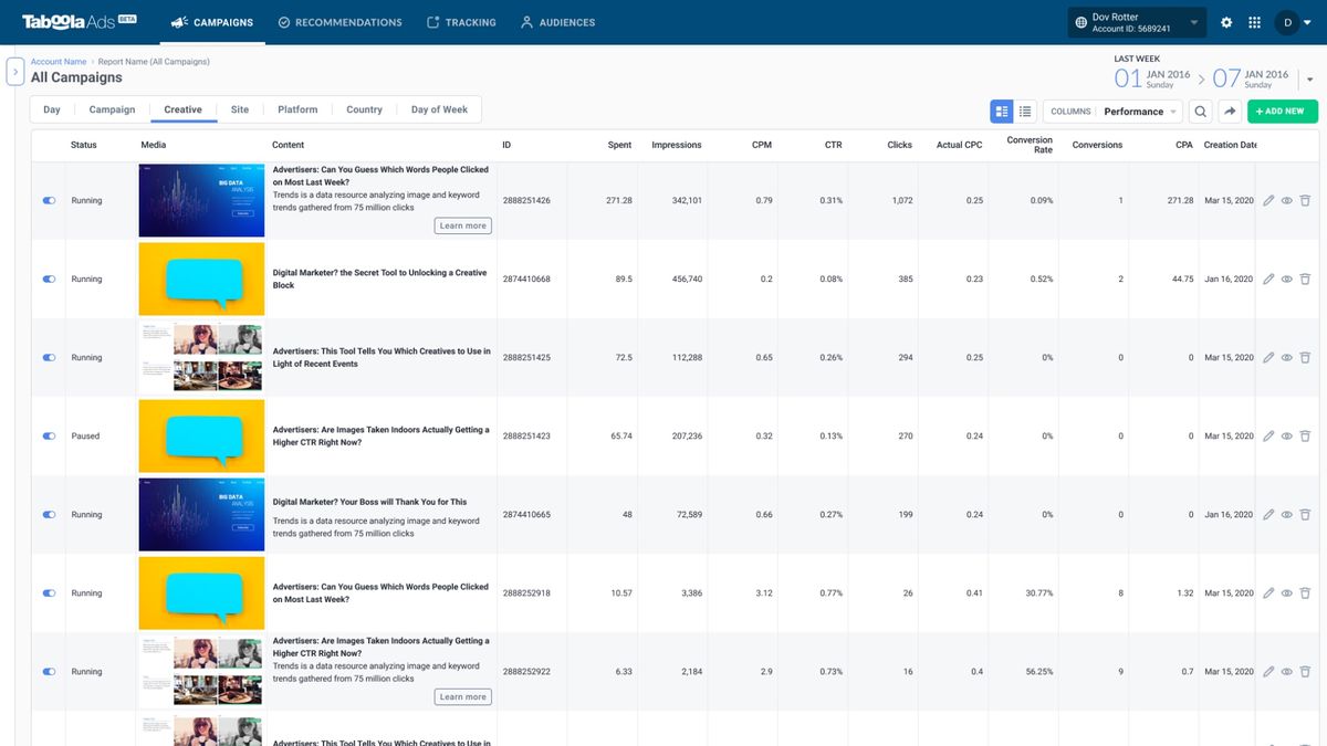 Taboola introduces a new dashboard for advertisers