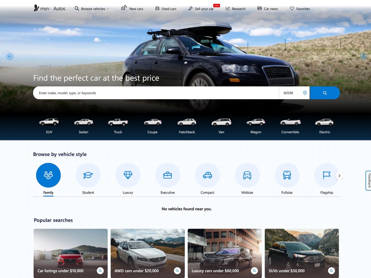 Microsoft Bing launches a marketplace for autos