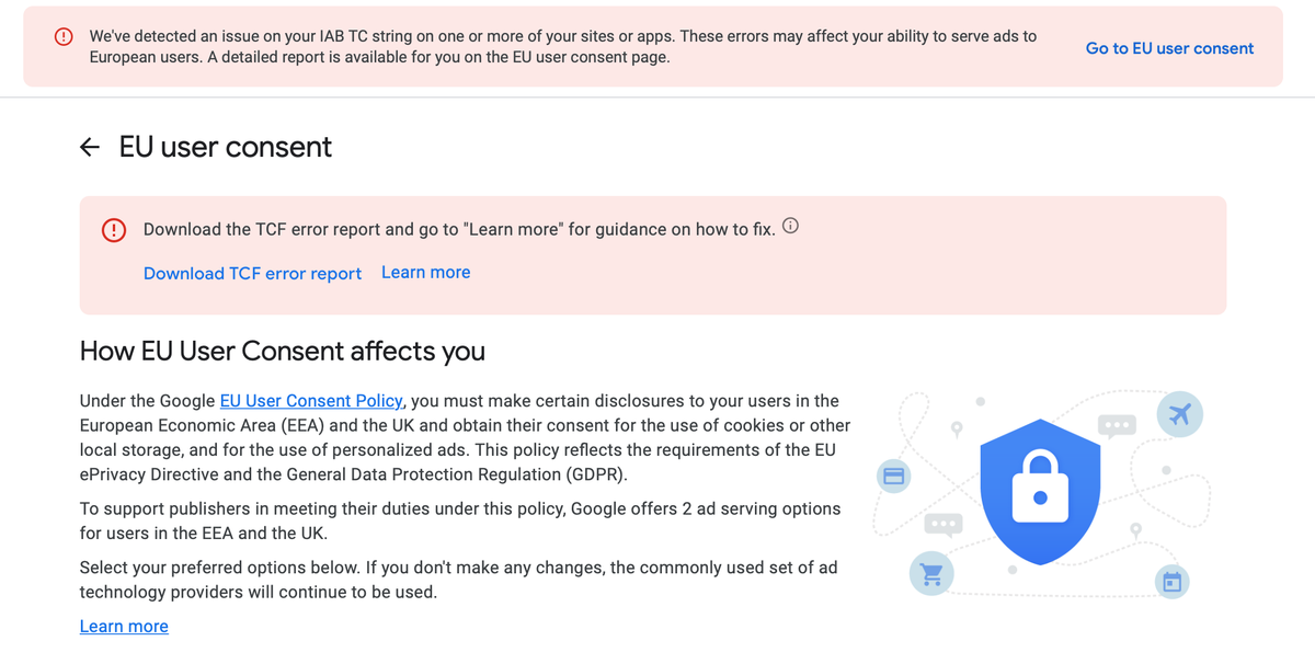 GDPR - TCF v2.0 - may kill AdSense in Europe on November 13