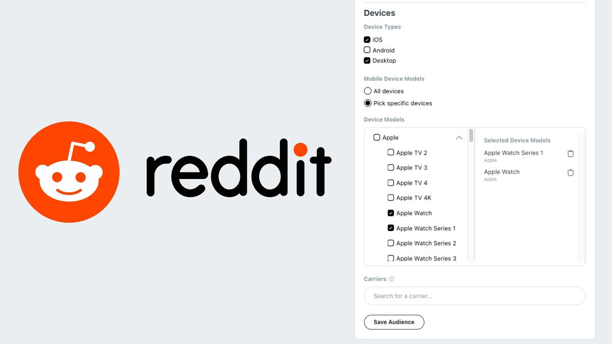 Reddit Ads - Carrier and Device targeting