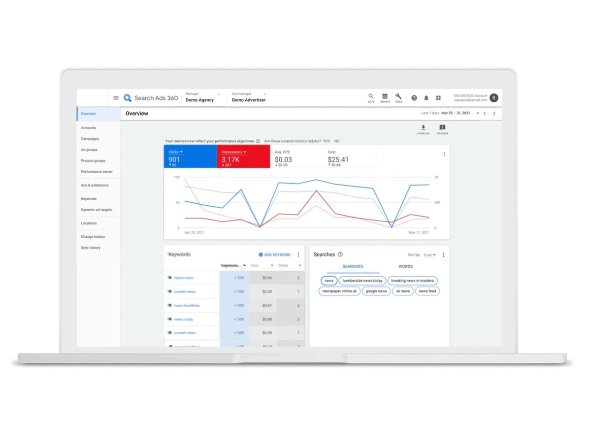 New Search Ads 360 now available in Data Studio