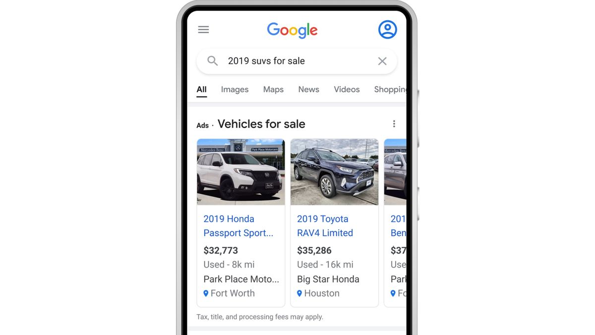 Google launches vehicle ads, a new ad format in Google Ads