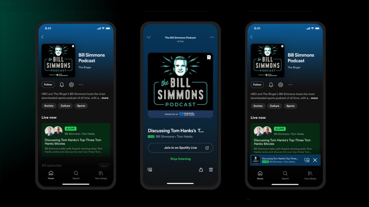 Spotify introduces live audio shows in the Spotify app