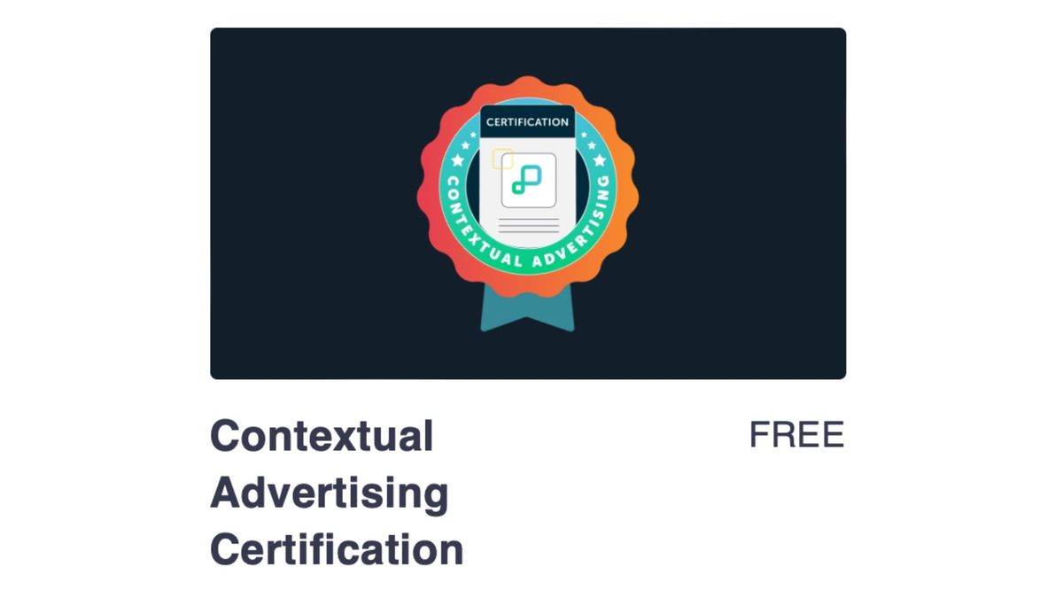 Contextual Advertising Certification