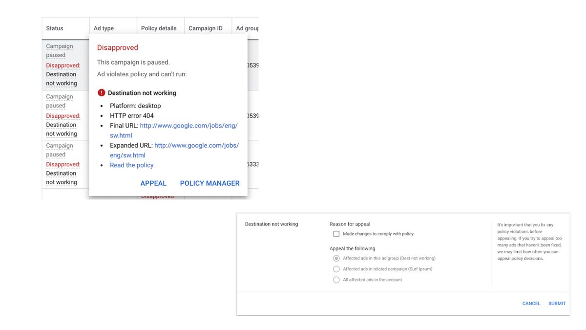 Google Ads launches an appeal feature for disapproved ads