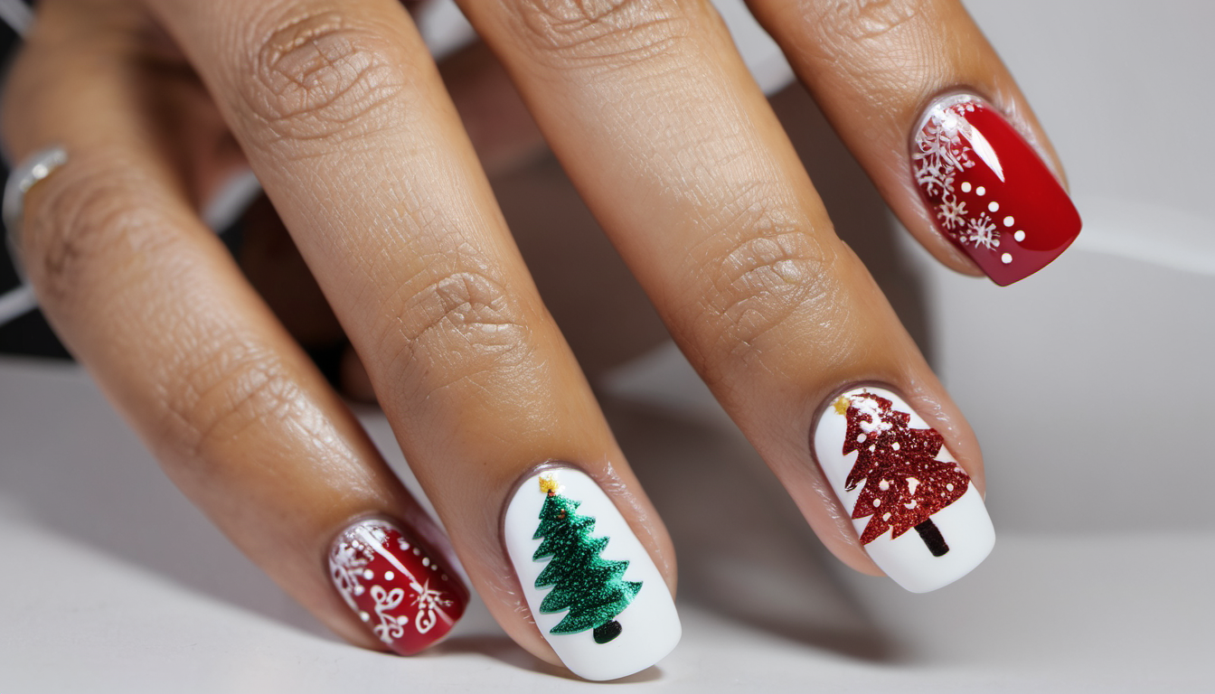Christmas decorations and Christmas nails are the Pinterest trends for December