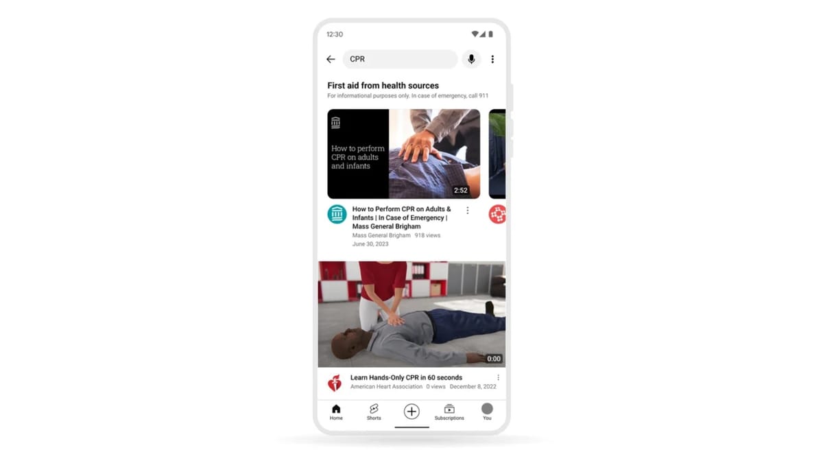 Google enhances First Aid Information access on YouTube Search