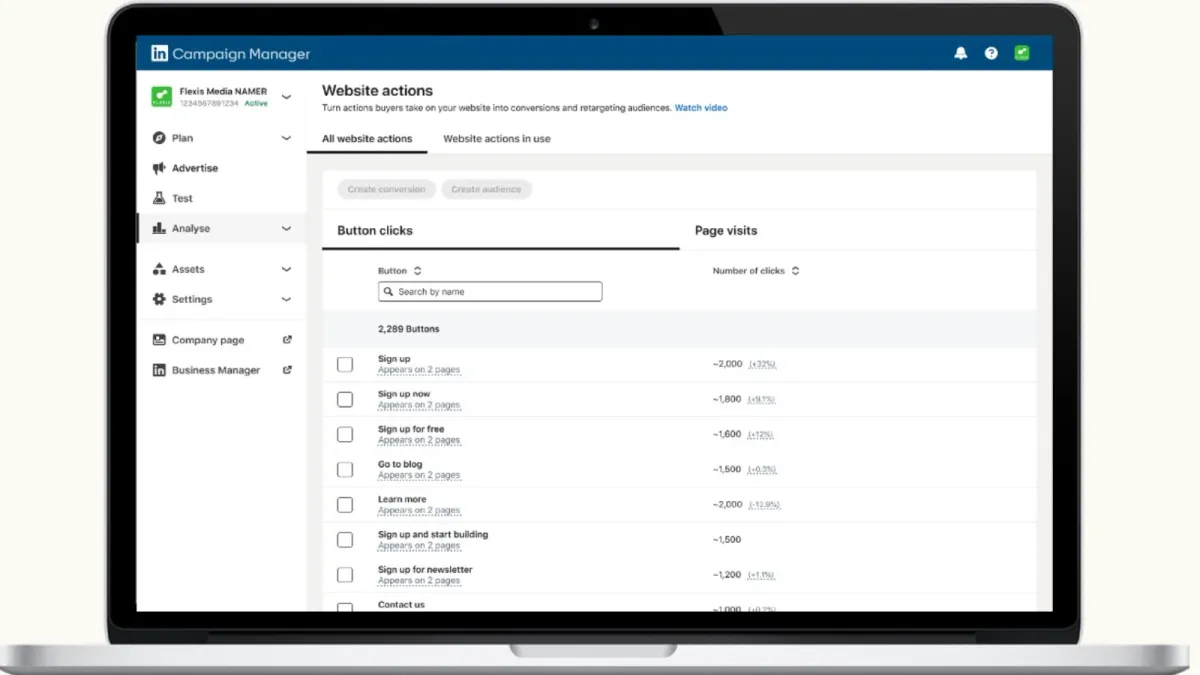 LinkedIn introduces Website Actions for simplified B2B website tracking
