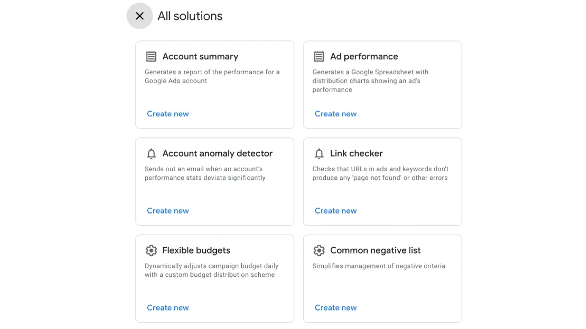 Google Ads introduces "Solutions" for Easier Automation and Reporting