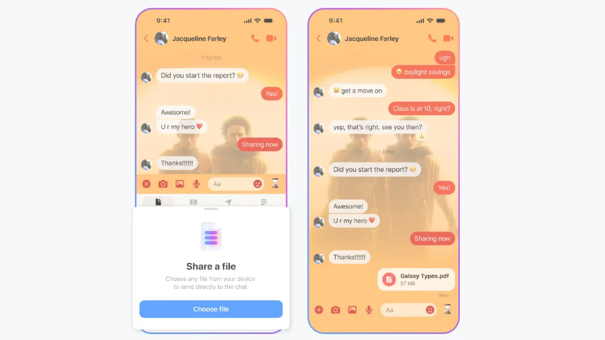 Messenger upgrades: share high-definition photos, create shared albums, and more