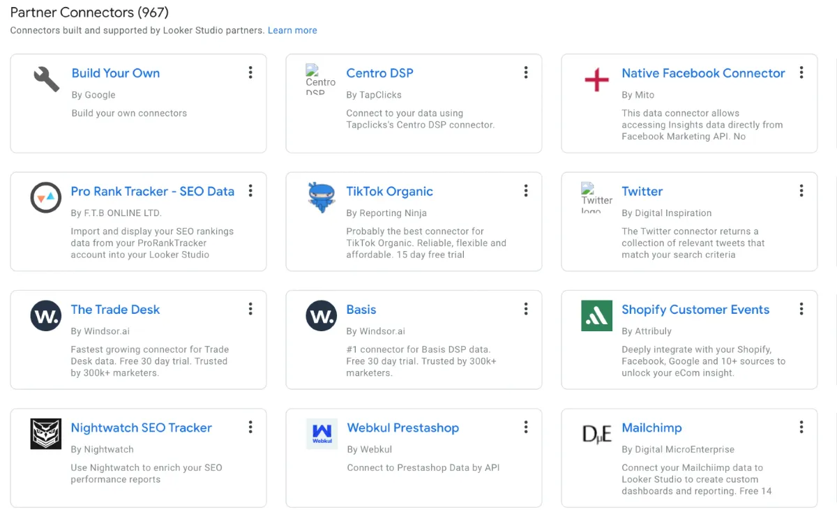 Looker Studio Updates: New partner connectors and enhanced total calculations