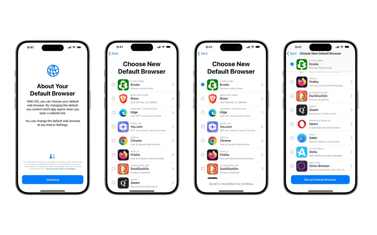 Apple announces significant changes to Browser Choice Screen for EU Users