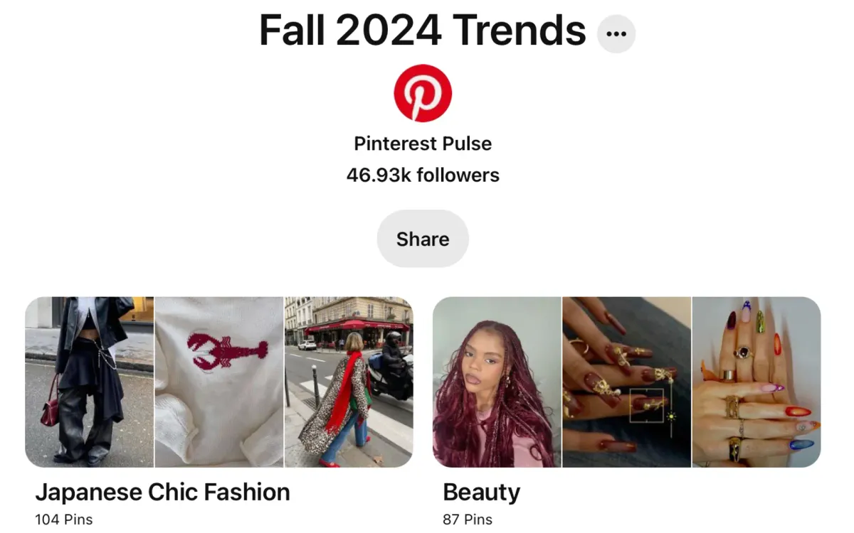 Pinterest unveils Autumn 2024 Trends: Fashion, Beauty, and Japanese Influence