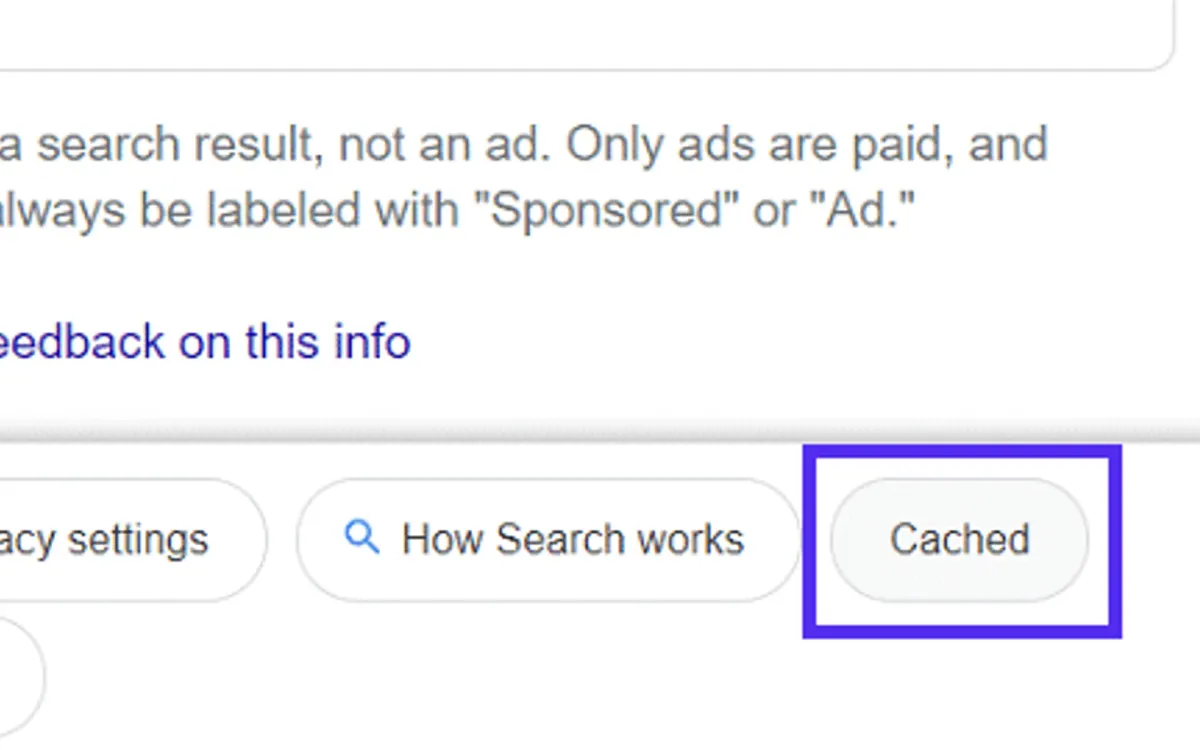 Google removes Cache Feature from search results