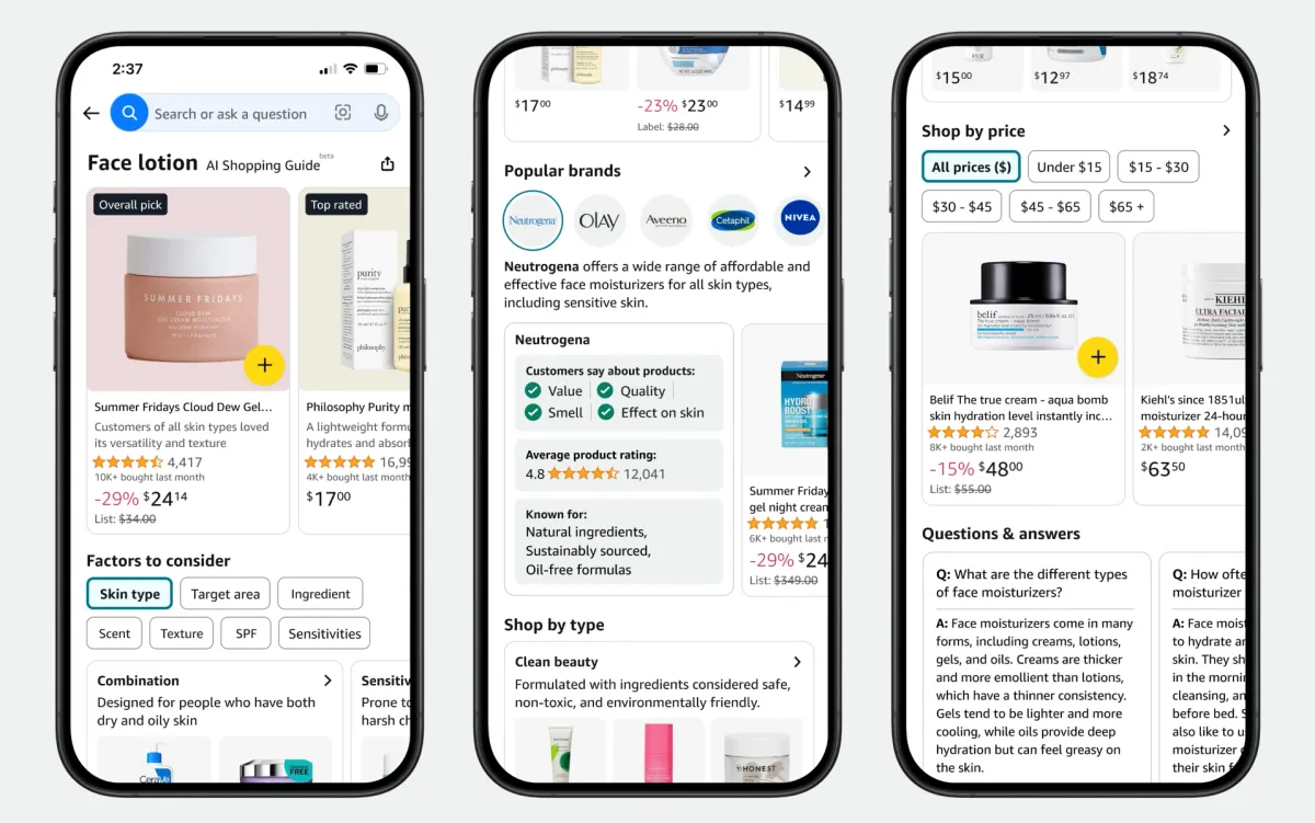 Amazon unveils AI Shopping Guides