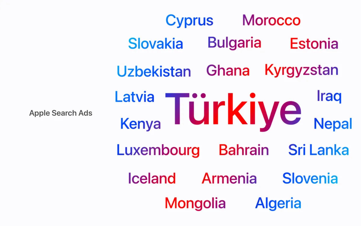 Apple Search Ads expands to 21 new Countries across Europe, Asia, and Africa