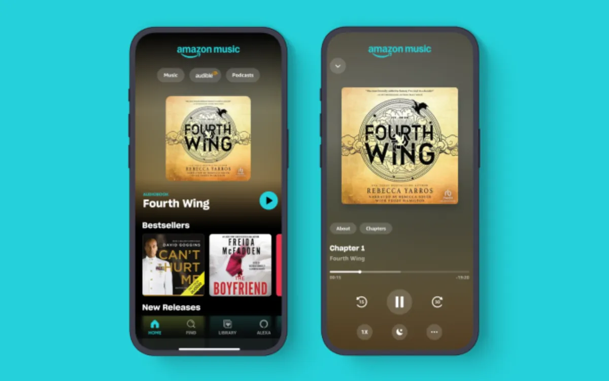 Amazon Music adds Audible's 1M+ audiobooks to unlimited streaming service