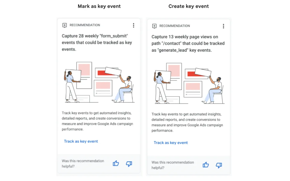 Google Analytics streamlines key event tracking with one-click recommendations